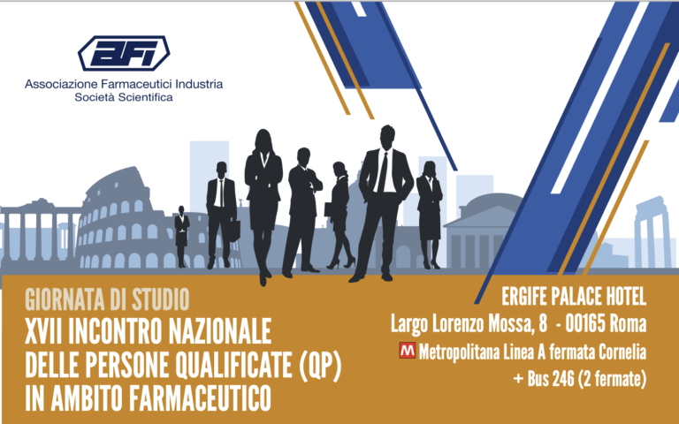 AFI: XVII INCONTRO NAZIONALE DELLE PERSONE QUALIFICATE (QP) IN AMBITO FARMACEUTICO.