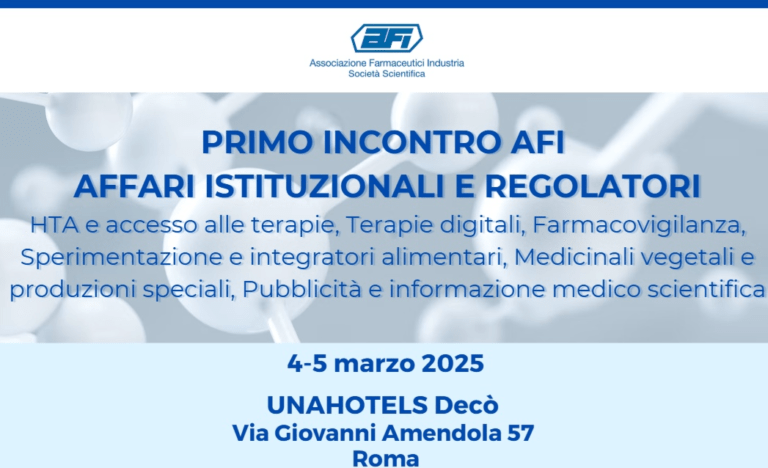 AFI Affari Istituzionali e Regolatori, un evento per il futuro della regolamentazione farmaceutica