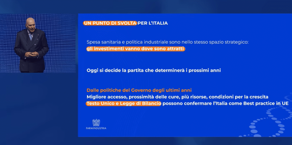 Il messaggio conclusivo dell’intervento: spesa sanitaria e politica industriale nello stesso spazio strategico.