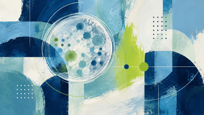 Composizione astratta di microbiologia geometrica